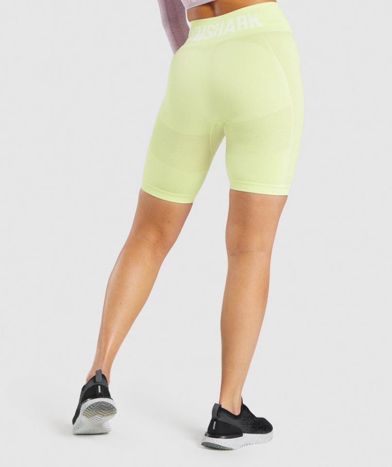 Women's Gymshark Flex Cycling Shorts Yellow | CA 530N61